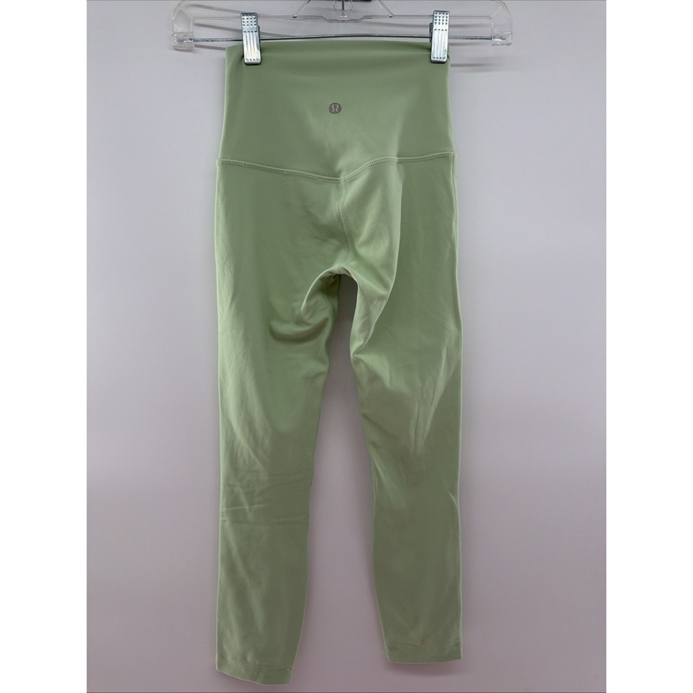 Lululemon Align High Rise 21" Crop Tights Pants Electric Kohlrabi Green Size 0